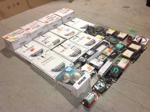 Assorted lot of Bathroom items Toilet seats, Filters and more customer retuns many in like new condition  (review all pictures)