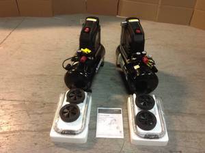 Lot of 2 Husky 8 Gallon Oil-Free Air Compressors (in good condition) review all pictures