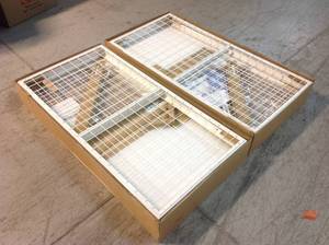 Lot of 2 FLEXIMOUNTS White Adjustable Height Steel Overhead Garage Storage Rack (48 in. W x 96 in. D) review all pictures