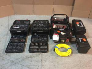 Mix Lot of Mechanic Tools and 2 Husky Bags, 2 Storage Boxes (HUSKY) review all pictures