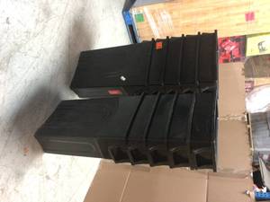 United Solutions 23 Gal. Black Highboy Waste Container (lot of 10) review all pictures