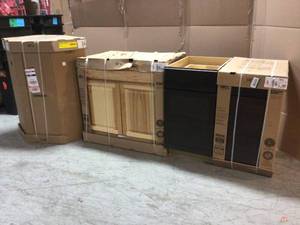 Mix Lot of Home Decorators Cabinets (various colors and conditions) review all pictures