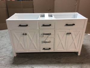 Home Decorators Collection Ainsley 60 in. W x 22 in. D Vanity in White (NO TOP) review pictures