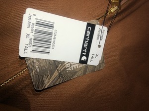Carhartt Mens Tall X-Large Brown Cotton Duck Active Jacket Thermal Lined