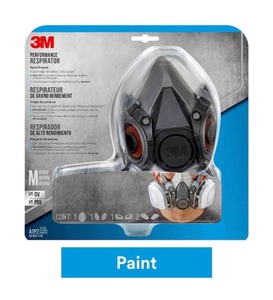 3M OV P95 Paint Project Reusable Respirator Mask, Size Medium