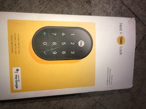 Google Nest x Yale Lock - Tamper-Proof Smart Deadbolt Lock with Nest Connect - Black Suede