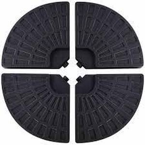 lot 4 image: 14 lbs. 4 Plate HDPE Patio Umbrella Base in Black