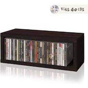 lot 38 image: zBoard Espresso Stackable CD Rack Storage Shelf
