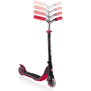 lot 44 image: Globber Flow 125 Foldable Kick Scooter - Red