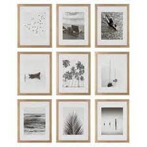lot 45 image: (Set of 9) 11 x 14 Gallery Grid Kit Gold - Instapoints