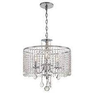 lot 46 image: Home Decorators Collection Calisitti 3-Light Polished Chrome Chandelier with K9 Crystal Dangles