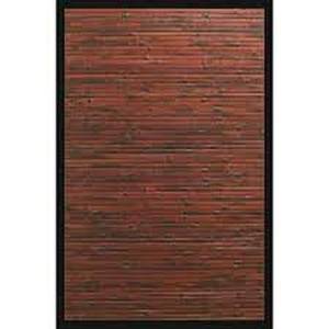 lot 54 image: Anji Mountain Cobblestone Mahogany Brown with Black Border 5 ft. x 8 ft. Area Rug