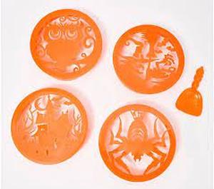 lot 11 image: EZ Pumpkin Set of 4 Pumpkin Carving Inserts (case pack of 8 complete sets)