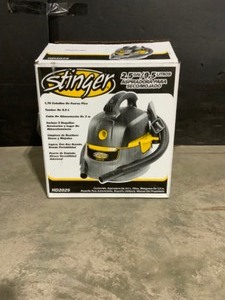 lot 3 image: Stinger 2.5 Gal. 1.75-Peak HP Compact WetDry Shop Vacuum with Filter Bag, Hose and Accessories. See Pictures