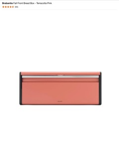 lot 25 image: Brabantia Fall Front Bread Box - Terracotta Pink. See Pictures