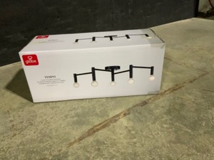 lot 37 image: Globe Electric Tempo 3.4 ft. 5-Light Matte Black Flexible Track Lighting Kit. See Pictures