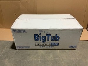lot 56 image: BigTub Utilatub Combo 40 in. x 24 in. 33 in. Polypropylene Floor Mount Utility Tub with Pull-Out Faucet in White. See Pictures