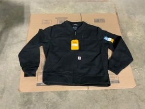 lot 62 image: Carhartt XL Womens RUGGED FLEX Relaxed Fit Canvas Jacket in Black. See Pictures.