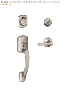 lot 65 image: Assorted Schlage Front Entry HandleSets, Keypad Security Set and Other Door Knobs and Levers. See Pictures
