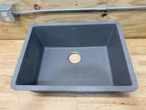 lot 14 image: BLANCO 522413 Precis 24 Single Bowl-Metallic Gray Sink