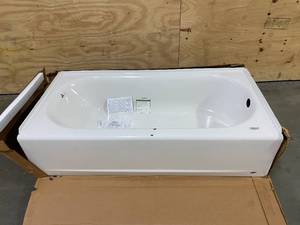 lot 62 image: AMERICAN STANDARD Princeton 60 in. Right Hand Drain Rectangular Alcove Bathtub in White