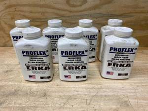 lot 132 image: PROFLEX Lot of 7 Bottles of ERKA Engineered Wood Floor Repair Adhesive