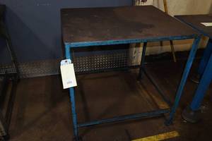 lot 12 image: Steel Workstation Table