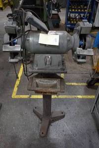 lot 34 image: Dayton 1 HP Bench Grinder with Stand