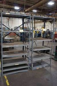 lot 36 image: 2 Metal Shelves