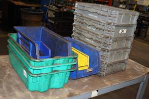 lot 55 image: Plastic Storage BinsOrganizers