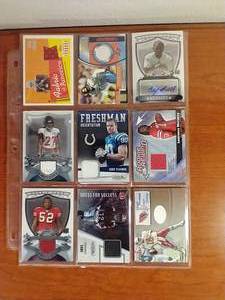 9 NFL RelicAutograph Cards