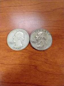 2 90% Silver Washington Quarters