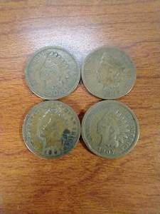 4 Indian Head Pennies