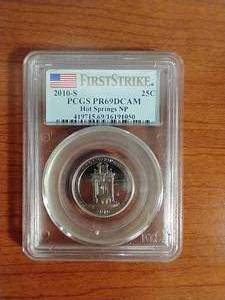 2010-S First Strike PR69 National Parks Quarter - Hot Springs