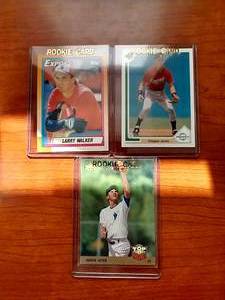 3 MLB HOF Rookie Cards