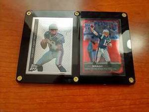 2 Tom Brady Cards in Plaque