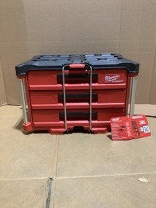 Milwaukee PACKOUT 22 in. Modular 3-Drawer Tool Box with Metal Reinforced Corners. See Pictures
