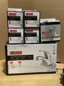 Delta Multi Purpose Hooks, 24 in. Towel Bar & Bathroom Faucet. Various Conditions. See Pictures