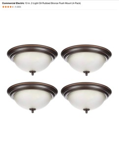 Assorted Colors & Sizes of Bel Air LightingCommercial Electric Dome Flush Mounts. See Pictures