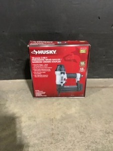 Husky Pneumatic 2-in-1 18 Gauge 2 in. Brad Nailer and 14 in. Narrow Crown Stapler with Fasteners (400-Count). See Pictures