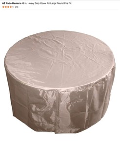 Sunnydaze Decor 40 in. Black Durable Weather-Resistant Round Fire Pit Cover & AZ Patio Heaters 48 in. Heavy Duty Cover for Large Round Fire Pit. See Pictures