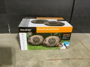 Alpine Corporation Waterproof Bluetooth Solar-Powered Outdoor Wireless Rock Speaker - Set of 2. See Pictures