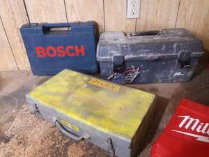 Assortment of Empty Tool Boxes &amp Bags Milwaukee Ridgid Craftsman