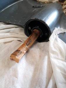 Marine Lower Unit in Unknown Condition Unknown Maker and Model No Propeller Boxed