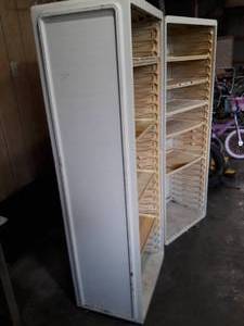 Two Decent Sized Plastic Shelving Units Perfect for Garage or Shop Adjustable Easy to Clean
