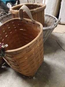 Vintage &amp Antique Wicker Basket Assortment - Good Condition