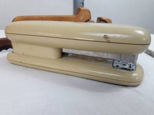 Oak Bread Knife, Vintage Stapler (tested), WUSTHOF TRIDENT Ceramic Knife Sharpener and GOODCOOK Nut Cracker Great Shape