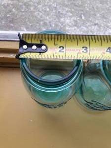 Lot of Four Vintage Blue Glass BALL PERFECT MASON Canning Jars Perfect Condition No Lids