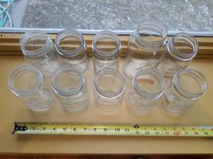 Lot of 10 Clear Glass KERR SELF SEALING Mason Jars No Lids in Perfect Condition