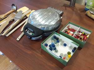 Vintage Waffle Maker and Kitchen Wares